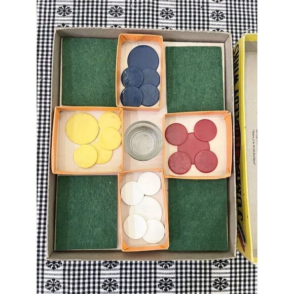 Vintage Jumbo Tiddledy Winks Game 1930s Milton Bradley Nostalgic Classic - Picture 3 of 10